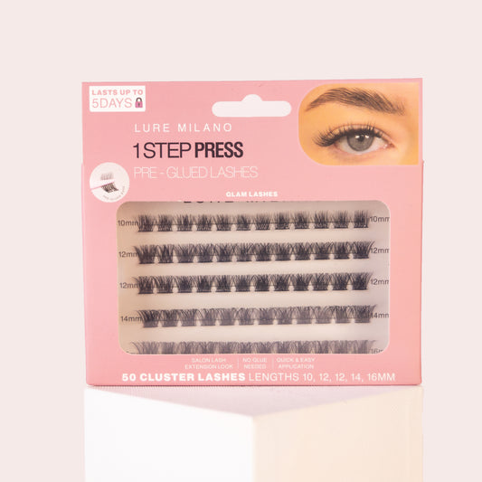 Glam Lashes – Look Semi Intenso Ciglia a Ciuffetti Preincollate